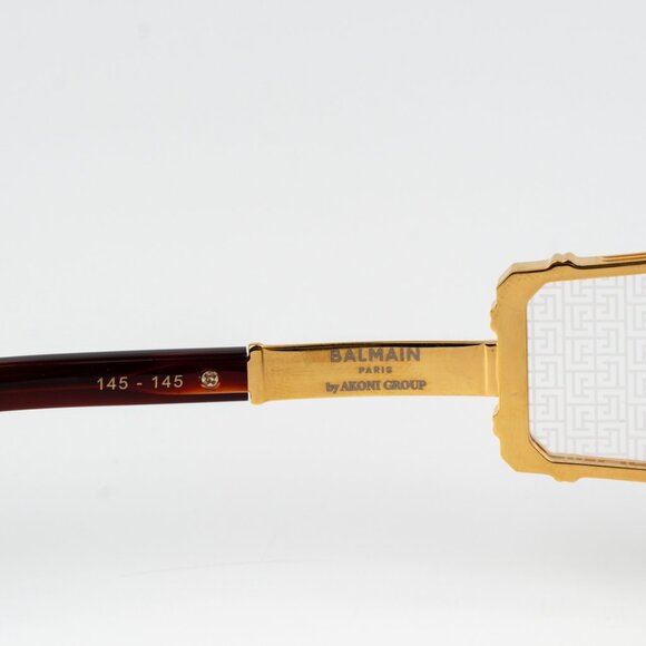 Balmain Men Sunglasses Gold Red Mirror Shield WONDER BOY - III BPS-127C-145 - Picture 7 of 11